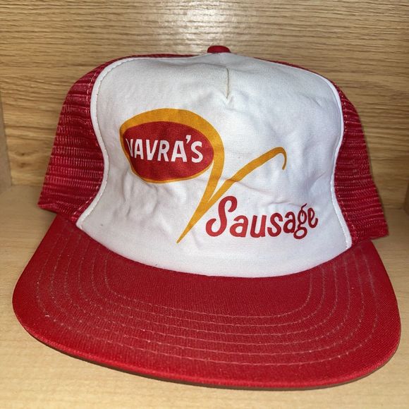 Vintage Vavras Sausage Kitchen Nebraska Foam Mesh Snapback Trucker Hat Cap - Picture 1 of 9